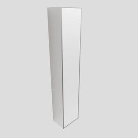 Zaro Lagom volledig naadloos solid surface kolomkast 150cm mat zwart linksdraaiend.