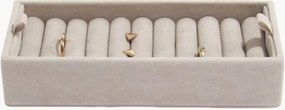 Fluwelen ringendoos Grey