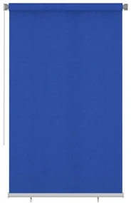 vidaXL Rolgordijn voor buiten 140x230 cm HDPE blauw