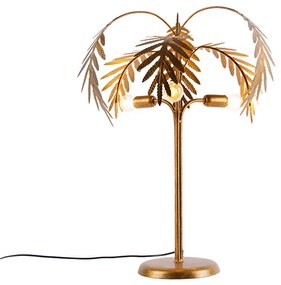 Art Deco tafellamp goud 3-lichts - Botanica Landelijk E14 Binnenverlichting Lamp