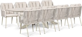 Tuinset 8 personen 300 cm Rope Zand/Beige Lifestyle Garden Furniture Tivoli/Voyage