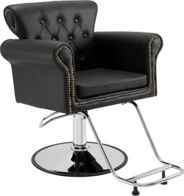 VEVOR Kappersstoel 150 kg Draagvermogen Kappersstoel Gemaakt van Spons PU Houten Plaat IJzer Operatiestoel In Hoogte Verstelbare Kappersstoel 360° Draaibare Kappersstoel Kappersuitrusting 98 x 77 x 90,5 cm