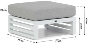 Chaise Loungeset 2 personen Aluminium Wit Santika Furniture Santika Jaya