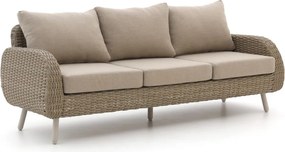 + 15% kassakorting | Loungebank Tuin Intenso | Wicker (vlechtwerk) | 3 personen | Tuinbank Beige | 226cm | Incl. kussens | Kees Smit Tuinmeubelen