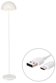 Buiten vloerlamp mushroom wit oplaadbaar 3-staps dimbaar - Keira