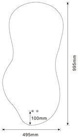 Best Design Ziza organische spiegel met spiegelverwarming 100x50cm