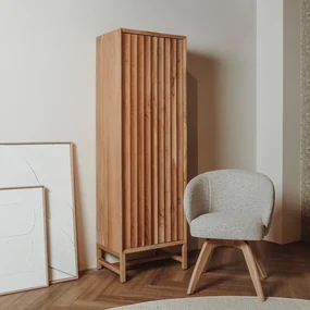 Tower Living Smalle Kast Van Acacia Hout Rechtsdraaiend Crotone - 55x0x0cm.