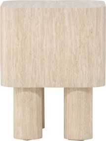 Stijlvolle Bijzettafel Beige - 40 X 40cm.