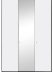 Goossens Kledingkast Easy Storage Ddk, Kledingkast 153 cm breed, 220 cm hoog, 2x draaideur en 1x spiegel draaideur midden