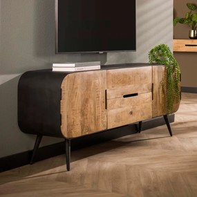 TV-meubel Metaal En Mangohout - 150x35x55cm.