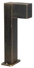 Industriële staande buitenlamp antiek goud 35 cm IP44 - Baleno