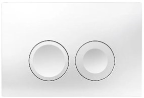 Saniclass bedieningplaat met dualflush frontbediening voor Geberit UP100 inbouwreservoir 24.6x16.4cm mat wit OUTLET 33768-101282