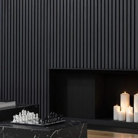 AKU Paneel Akoestisch Vilt Zwart 270x60x2,1cm - 270 cm x 60 cm x 2.1 cm | 10 kg | Paneli akoestische wandpanelen - AKU Wandpanelen
