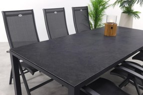 Hartman Salvatore/Chaneo verstelbare tuinset - 220x100 cm. - 7-delig