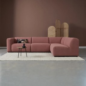 Hoekbank Rechts Met 1 Armleuning Terracotta Roze