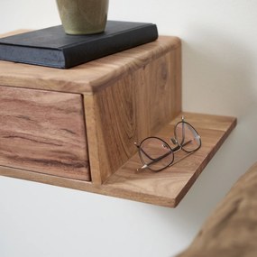 Zwevend Nachtkastje Met Lade - Set Van 2 - 40x30x20cm.