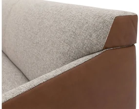 Goossens Excellent Bank Montreal cognac, leer, 2-zits, modern design