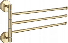 Mexen drievoudige draaibare handdoekhouder, goud - 7039243-50