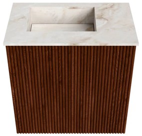 Mondiaz Joya DLux 40cm toiletmeubel ruby met wastafel faye links zonder kraangat frappe