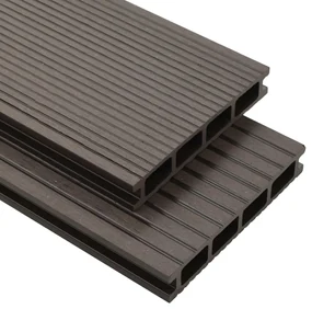 vidaXL Terrasplanken HKC met accessoires 36 m² 2,2 m donkerbruin