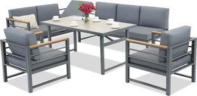 Guarda Comida 7 Garden Point stalen tuinmeubelen antraciet