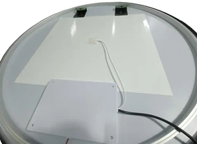 Saniclear Circle Black ronde spiegel met LED verlichting 60cm incl. spiegelverwarming mat zwart