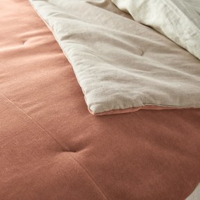 Gematelasseerd dekbed in effen fluwelen katoenen linnen, Velvet