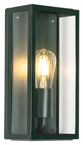 Industriële buiten wandlamp donker groen met glas IP44 - Rotterdam
