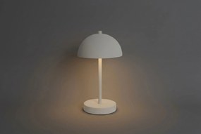 Buiten Tafellamp Mushroom Wit Oplaadbaar -staps Dimbaar - Keira Kunststof /Staal Wit