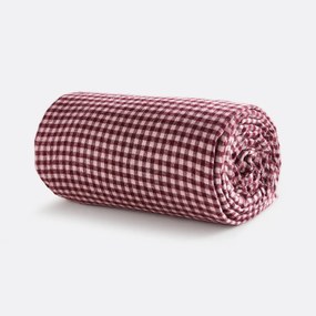 Hoeslaken voor kinderen, katoenen flanel, rand van 25 cm, geruit, VICHY FLANELLE