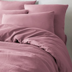 Dubbelzijdige kussensloop in gewassen linnen en gewassen katoen, Annaba