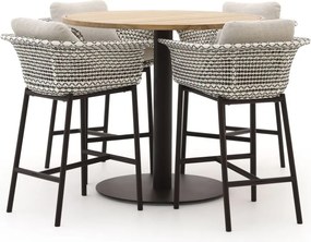 Barset Zavelli | 4 personen | Tuinset wicker (vlechtwerk) | 5-delig | Kees Smit Tuinmeubelen