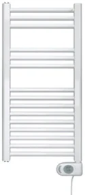 Zehnder Aura E elektrische handdoekradiator 90.6x50cm 500watt 230 volt | 50 Hz Staal Wit glans pbez-090-50-mq