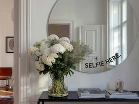 Spiegelsticker S49 – SELFIE HERE. (round)