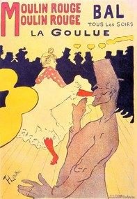 Toulouse-Lautrec, Henri de - Kunstdruk Moulin Rouge, Paris 1891, (26.7 x 40 cm)
