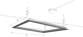 Ecosun E300c infrarood paneel plafond met verlaagd profiel 58x58cm 300W