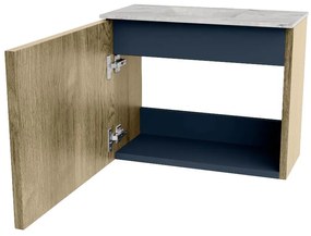 Mondiaz Joya DLux 50cm toiletmeubel dusk met wastafel faye links zonder kraangat glace