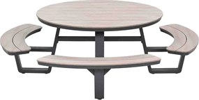 Garden Impressions Sarria picknick set Ø148 x 75 - donker grijs
