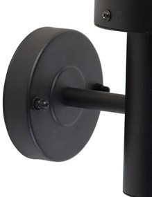 Buitenwandlamp zwart met bewegingssensor IP44 - Gleam