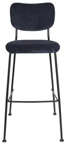 Zuiver Benson Hoge Barkruk Stof Donkerblauw