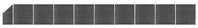 vidaXL Schuttingpanelenset 1657x(105-186) cm HKC zwart