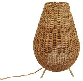 Buitenlamp Vloerlamp rotan dimbaar IP65 met afstandsbediening - SaonaOosters IP65 Buitenverlichting ovaal