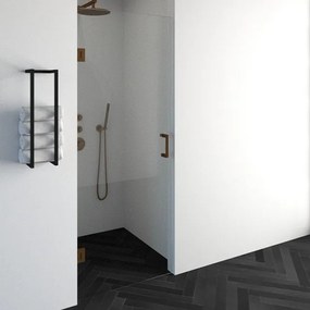 BRAUER Void nisdeur helder glas 80x200 omkeerbaar incl. glascoating PVD koper geborsteld GS-VON1H80200GK