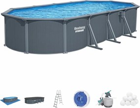 Bestway Hydrium Ovale Zwembadset - 7,32m x 3,66m x 1,32m - Stalen Wanden