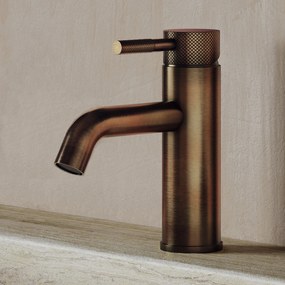 Saniclear Plus Curved wastafelkraan verouderd messing