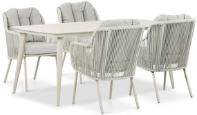 Tuinset 4 personen 180 cm Aluminium/rope Taupe Santika Furniture Santika