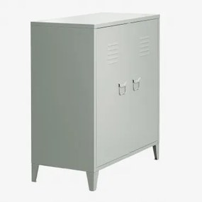 Pohpli Stalen Kast Met 2 Deuren, 80x40 Cm Groen – Khaki - Sklum