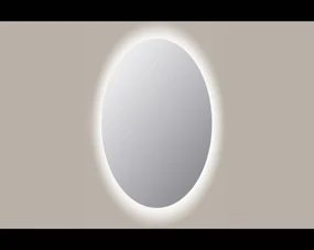 Sanicare Q-mirrors ovale spiegel 140x90cm met LED verlichting 3000K