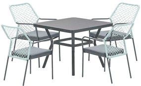 Garden Impressions Ross tuinset 5-delig zacht groen - Mina tuintafel 90x90 cm