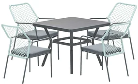 Garden Impressions Ross tuinset 5-delig zacht groen - Mina tuintafel 90x90 cm
